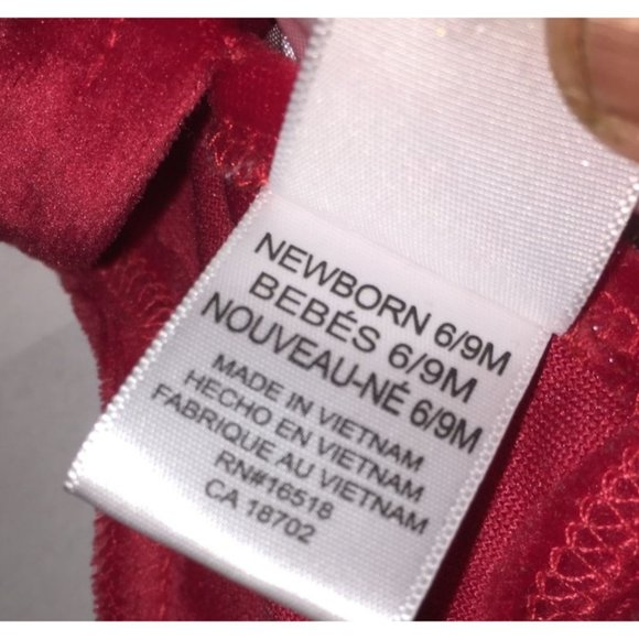 Youngland Baby White/red Dress with Flowers Size 6/9 Months - Picture 3 of 4